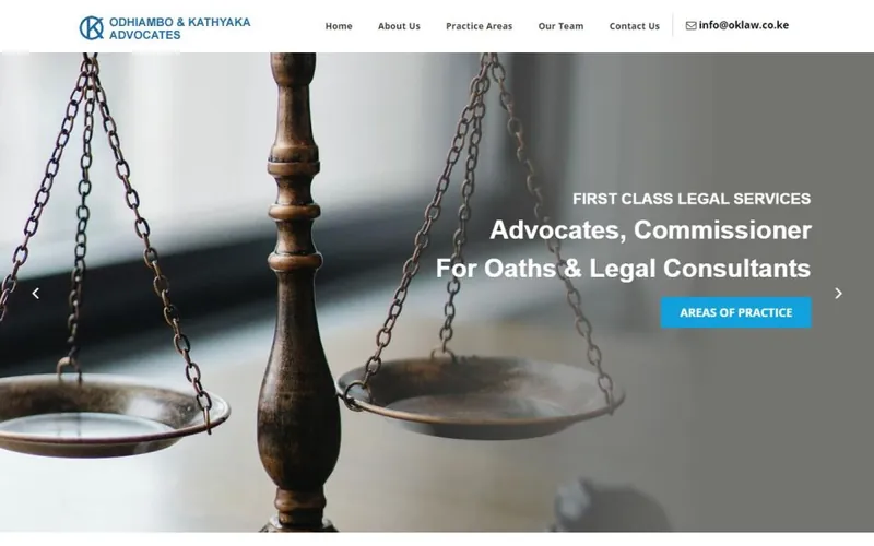 Homepage of the Odhiambo & Kathyaka Advocates website